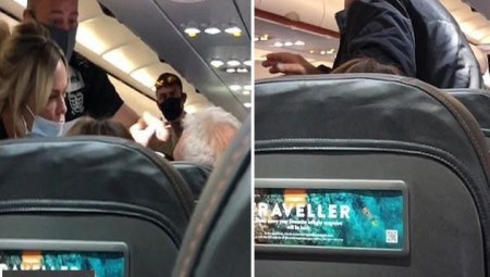 مسافرة تصفع زوجها داخل طائرة بعدما رفض ارتداء الكمامة