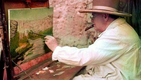 مزاد في نيويورك على لوحة لتشرشل كانت تزين يخت أرسطو أوناسيس