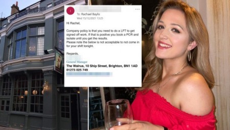 بريطانيا.. فصل عاملة حانة بعد رفضها القدوم للعمل وهي تظهر عليها أعراض كورونا