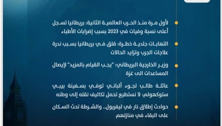 موجز أخبار بريطانيا من موقع ومنصة عرب لندن / الخميس: 4 كانون الثاني/ يناير 2024