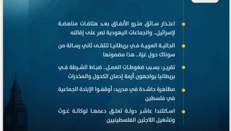 موجز أخبار بريطانيا من موقع ومنصة عرب لندن / الأحد: 28 كانون الثاني/ يناير 2024