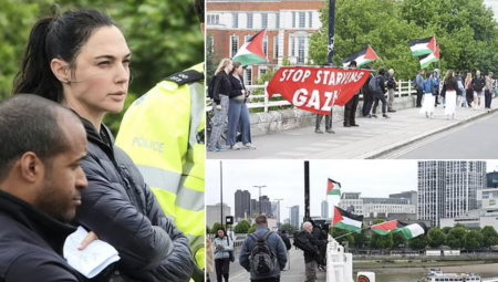 اعتقال 5 ناشطين فلسطينيين في لندن لمحاولتهم تعطيل تصوير فيلم من بطولة ممثلة إسرائيلية