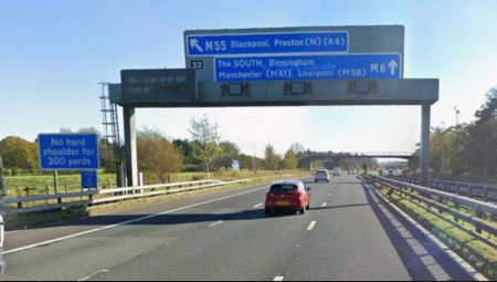 إغلاق الطريق السريع M6 بعد سقوط فتاة من سيارة إسعاف قرب بريستون