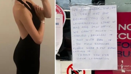غطي نفسك قبل الدخولمكتب بريد يمنع زبونة من الدخول  بسبب فستان مكشوف الظهر ومثير